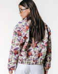 COLOURFUL REBEL JAS BENTE FLOWER JACQUARD BOMBER JACKET OFF WHITE