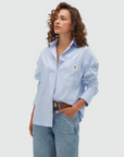 JOSH V BLOUSE JV-BERDINA OVERSIZED POWDER BLUE
