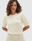 JOSH V PULLOVER JV-BRENT FITTED SWEATER CLOUD WHITE