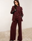 JOSH V BLAZER JV-DEE OVERSIZED BURGUNDY