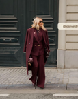 JOSH V BLAZER JV-DEE OVERSIZED BURGUNDY