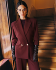 JOSH V BLAZER JV-DEE OVERSIZED BURGUNDY