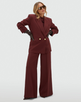 JOSH V BLAZER JV-DEE OVERSIZED BURGUNDY