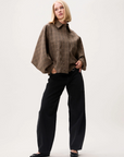 CATWALK JUNKIE JAS CHECK CAPE JACKET CARAMEL