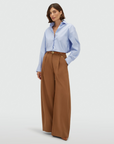 JOSH V PANTS JV-KYLE HIGH WAISTED BALLOON FIT COGNAC