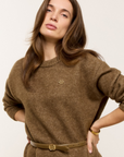 JOSH V PULLOVER JV-ELINA OVERSIZED WITH WOOL KHAKI