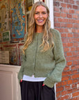 A-VIEW VEST SOFT KNIT CARDIGAN DUSTY GREEN