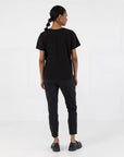 COSTER COPENHAGEN T-SHIRT WITH V-NECK MID SLEEVES BLACK