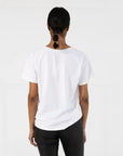 COSTER COPENHAGEN T-SHIRT WITH V-NECK MID SLEEVES WHITE