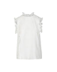 COSTER COPENHAGEN TOP WITH RUFFLES WHITE