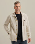 VANGUARD OVERSHIRT BUTTON JACKET BOILED WOOL SILVER LINING