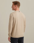 VANGUARD PULLOVER CREWNECK COTTON BLEND WHITE PEPPER