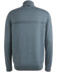 VANGUARD PULLOVER HALF ZIP COTTON BONDED MOULINE WINDWARD BLUE