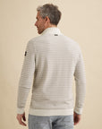 VANGUARD PULLOVER HALF ZIP COLLAR COTTON MODAL CLOUD DANCER