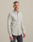 VANGUARD OVERHEMD PRINT ON POPLIN STRETCH BRIGHT WHITE