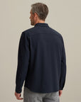 VANGUARD OVERSHIRT BRUSHED MELANGE TWILL SKY CAPTAIN