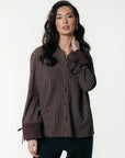 COLOURFUL REBEL BLOUSE ILLY STRIPED BROWN