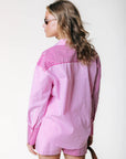 COLOURFUL REBEL SHORT LYN STRIPE LIGHT PINK