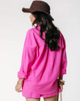 COLOURFUL REBEL SHORT LYN TONAL STRIPE BRIGHT PINK