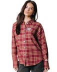 COLOURFUL REBEL BLOUSE TALIA CHECKED RED
