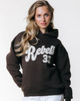 COLOURFUL REBEL SWEATER REBEL 33 CLEAN HOODIE BROWN