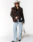 COLOURFUL REBEL VEST YADI TEDDY GILET BROWN