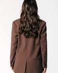COLOURFUL REBEL BLAZER JESRA PINSTRIPE BROWN