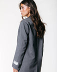 COLOURFUL REBEL BLAZER MIMMI TWO TONE SINGLE BREASTED GREY
