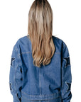 COLOURFUL REBEL JACK JO STAR WORKER JACKET MID BLUE DENIM