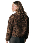COLOURFUL REBEL JACK BENTE PAISLEY JACQUARD BOMBER JACKET BROWN