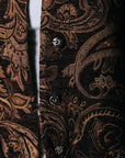COLOURFUL REBEL JACK BENTE PAISLEY JACQUARD BOMBER JACKET BROWN
