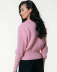 COLOURFUL REBEL PULLOVER YFKE BUTTON KNITTED CORAL