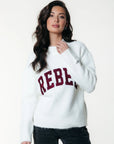 COLOURFUL REBEL PULLOVER REBEL CREWNECK KNITTED OFF WHITE