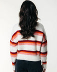 COLOURFUL REBEL PULLOVER OLIVIA MULTI STRIPE CREWNECK KNITTED MULTICOLOR
