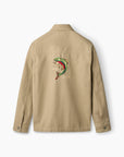 FORÉT OVERSHIRT WOOD EMBROIDERY KHAKI