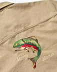 FORÉT OVERSHIRT WOOD EMBROIDERY KHAKI