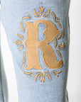 COLOURFUL REBEL JEANS GAIAS CR HIGH RISE STRAIGHT LEG DENIM LIGHT BLUE