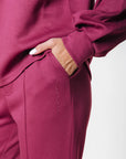 COLOURFUL REBEL PANTS JIBY PINTUCK STRAIGHT BORDEAUX