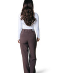 COLOURFUL REBEL PANTS RUS UNI PINTUCK STRAIGHT BROWN