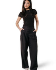 COLOURFUL REBEL PANTS MAGGY TAILORED BROWN
