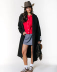 COLOURFUL REBEL ROK ELLA PINSTRIPE TWO TONE SKORT GREY