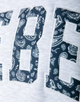 COLOURFUL REBEL SWEATER REBEL PAISLEY PATCH LIGHT GREY MELANGE
