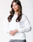 COLOURFUL REBEL SWEATER SLEEVE CR EMBRO OFF WHITE