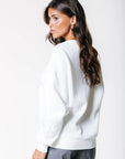 COLOURFUL REBEL SWEATER SLEEVE CR EMBRO OFF WHITE