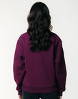 COLOURFUL REBEL SWEATER LUREX LOGO RELAXED MERLOT RED