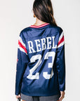 COLOURFUL REBEL SWEATER KAYLA FOOTBALL T-SHIRT CANAL BLUE