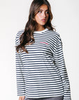 COLOURFUL REBEL SWEATER BOLD LOGO LONGSLEEVE STRIPE OFF WHITE