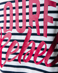 COLOURFUL REBEL SWEATER BOLD LOGO LONGSLEEVE STRIPE OFF WHITE