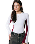 COLOURFUL REBEL TOP LIVY ROUNDNECK OFF WHITE