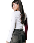 COLOURFUL REBEL TOP LIVY ROUNDNECK OFF WHITE